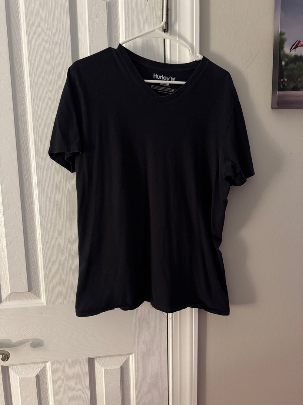Hurley Black V-Neck Short Sleeve Tee